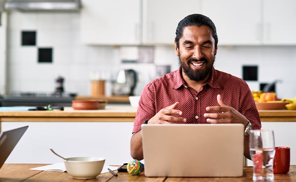 man video conferencing