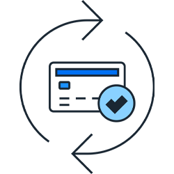 Payment process pictogram